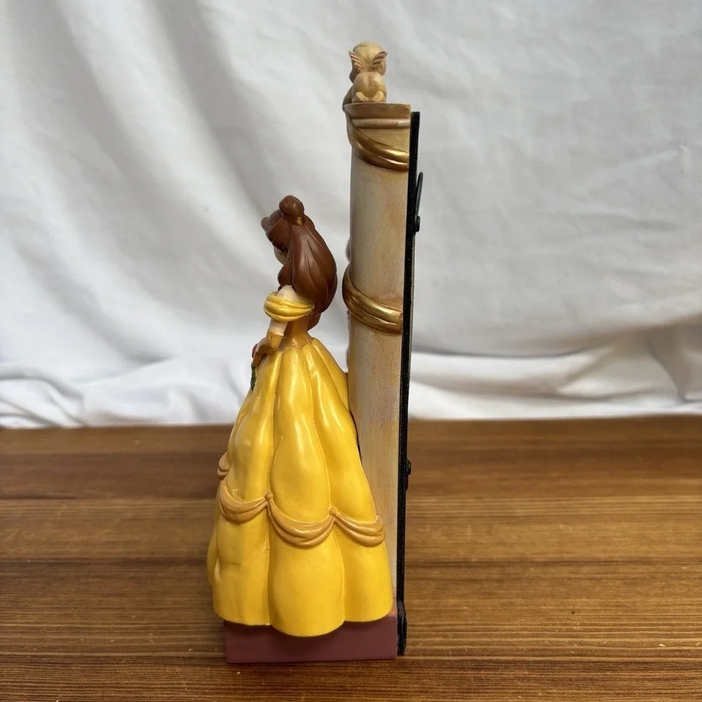 Disney Store Beauty & The Beast Belle Resin 3.5x5 Photo Frame Lumiere Cherubs